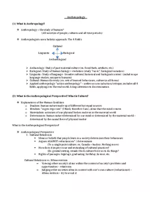 Anthropology Lecture Note