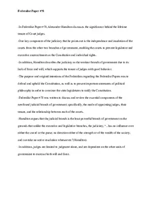 Federalist Paper #78