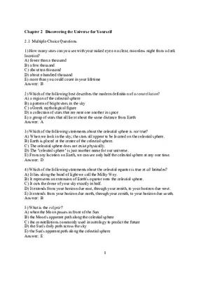 Chapter 2 Discovering the Universe for Yourself 2.1 Multiple-Choice Questions
