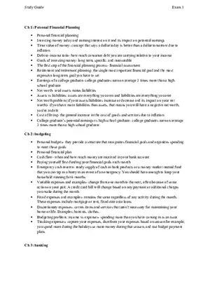 Finance Study Guides