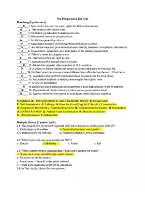 The Progressive Era Test