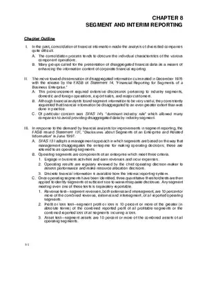 Chapter 8 Segment and Interim Reporting