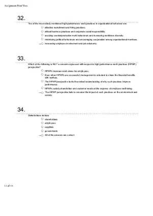Organizational Behavior Ch 1 Multiple Choice 2