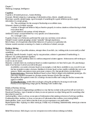 Chapter 7 Thinking, Language, Intelligence
