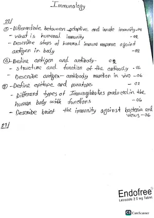 Imunnology Study Lecture Note