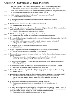 Chapter 10 Enzyme and Collagen Disorders