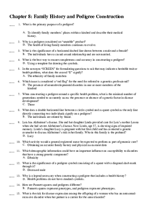 Chapter 8 Family History and Pedigree Construction