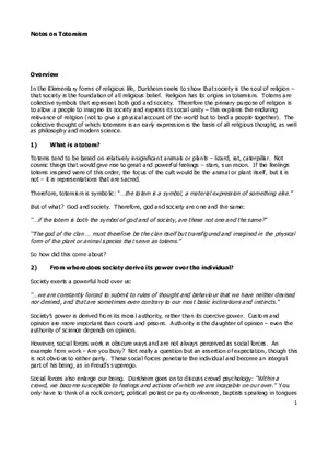 Notes on Totemism