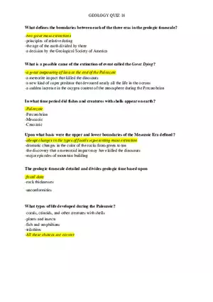 Geology Quiz 16