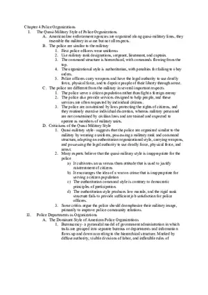 Chapter 4 Police Organizations