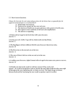 Chapter 2 Discovering the Universe for Yourself 2.3 Short Answer Questions
