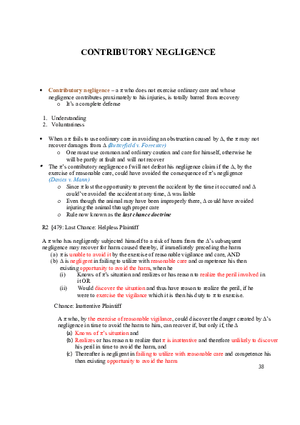 Contributory Negligence
