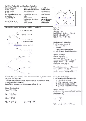Statistics Formula Sheet Part 3
