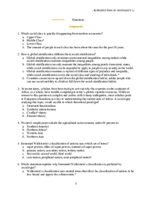 Sociology Chapter 10 Practice