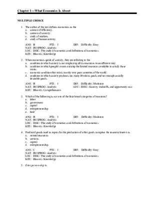 Chapter 1 What Economics Is About Part 1