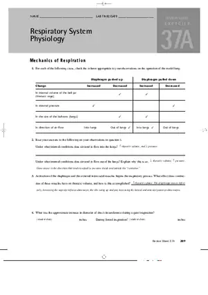 Mechanics of Respiration
