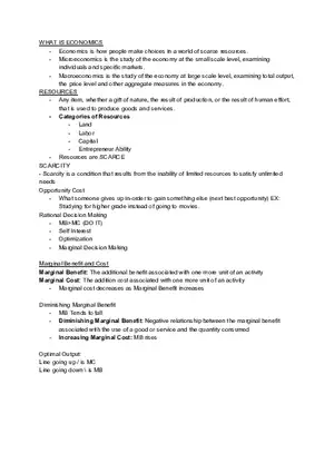 What is Economics Notes