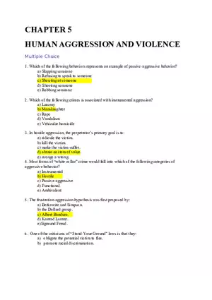 Chapter 5 Human Aggression and Violence