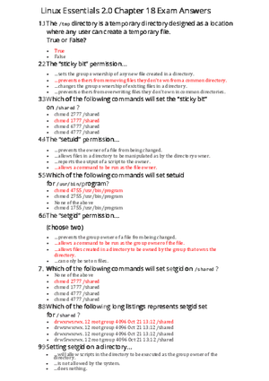 Linux Essentials 2.0 Chapter 18 Exam Answers