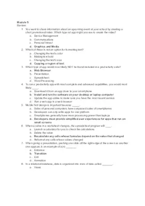 Module 5 Computer Concepts Exam
