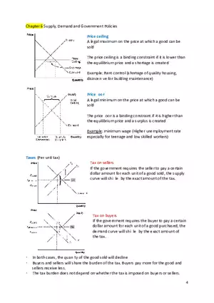 Chapter 6 Supply, Demand and Government Policies