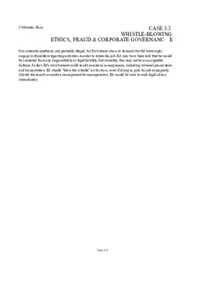Case 3.3 Whistle-Blowingethics,Fraud & Corporate Governance