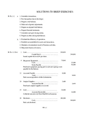 Solutions to Brief Exercises
