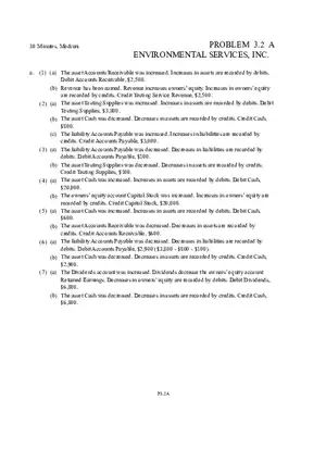 Problem 3.2A Environmental Services, Inc.