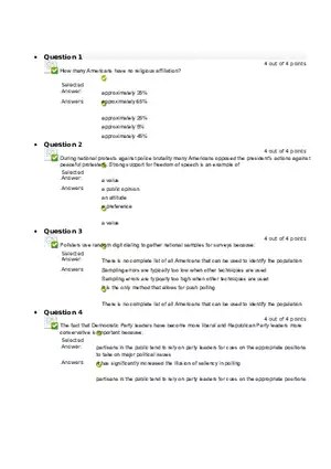 Quiz 8 - Chapter 6  Public Opinion  3