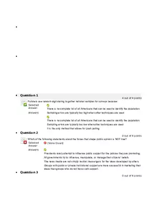 Quiz 8 - Chapter 6  Public Opinion  2