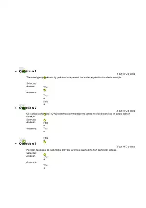 Quiz 8 - Chapter 6  Public Opinion  5