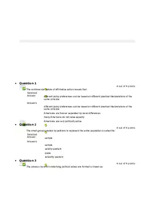 Quiz 8 - Chapter 6  Public Opinion  4