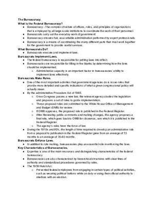 The Bureaucracy