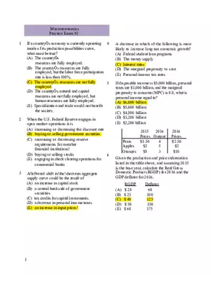Macroeconomics Practice Exam #2