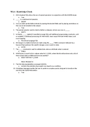 Week 4 - Knowledge Check
