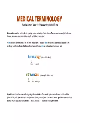Nursing Student Toolset for Understanding Medical Terms