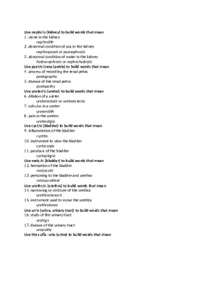 Medical Terminology Week 11 Assignment