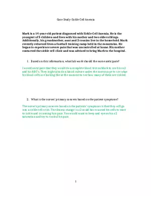 Case Study - Sickle Cell Anemia