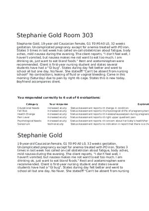 Maternal Newborn Scenarios Stephanie Gold