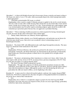 Hemo Function Questions 6
