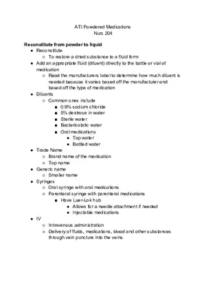 Powdered Medications