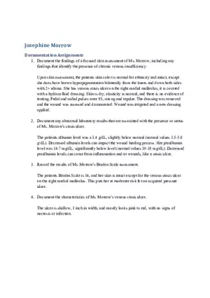 Josephine Morrow Documentation Assignments