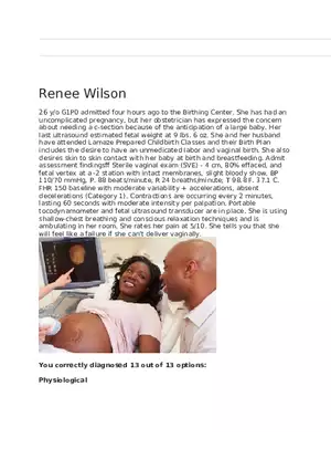 Maternal Newborn Scenarios Renee Wilson