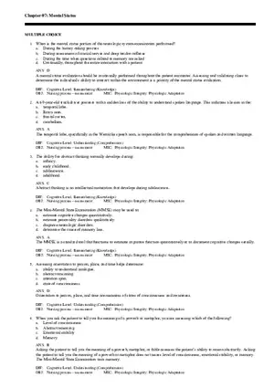 Chapter 07 Mental Status Answers