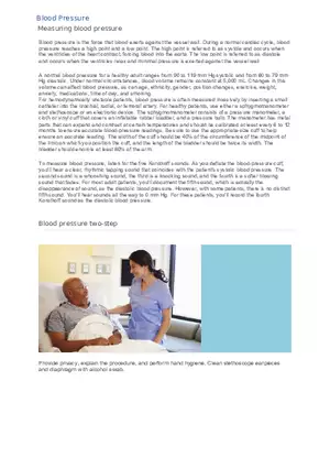 Measuring Blood Pressure