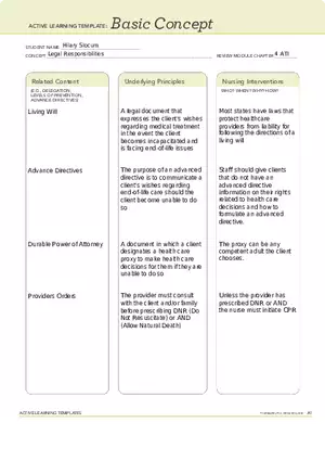 Legal Responsibilities