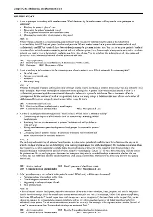 Chapter 26 Informatics and Documentation