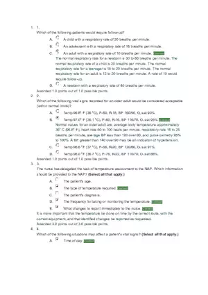 Vital Signs Post Test