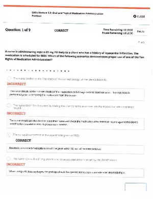 Oral and Topical Medication Quiz