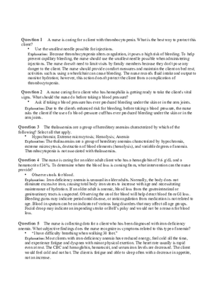 Hemo Function Questions 7